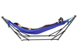 Portable Folding Steel Pipe Sleeping Swing Hammock Stand Bag Kit Set Garden Outdoor Hunting Camping Furniture 250KG3300302