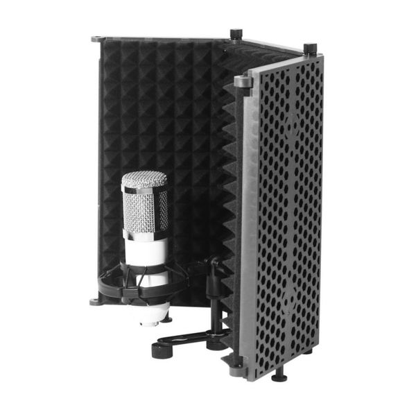 Escudo de aislamiento de micrófono de plegamiento de plegamiento portátil para el condensador Mikrofone grabación absorbe el panel pegatinas de pared insonorizas 7042188