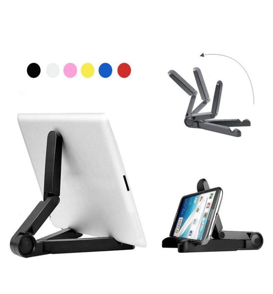 Soporte plegable portátil para soporte de tableta ajustable para Apple iPad Mini Kindle Android Samsung Tablet con paquete al por menor 7093158