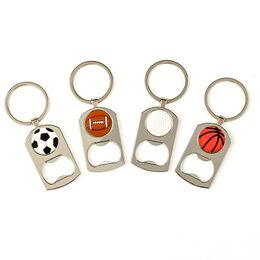 Portable voetbalbasketbalstijl bierfles opener sleutelhanger vakantie buiten cadeaubegbar tool accessoires rra849