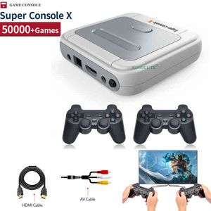 Reproductores de juegos portátiles 2021 Super Console X para PSP / PS1 / N64 / DC HD 4K Reproductor de videojuegos retro 50000 juegos incorporados 50 emuladores Max a 256G T220916