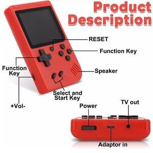 Portable Game Players 2023 Mini GameBoy Retro Video Consoles Handheld Ingebouwde 400 games 3 inch Double Play For Kids Gift