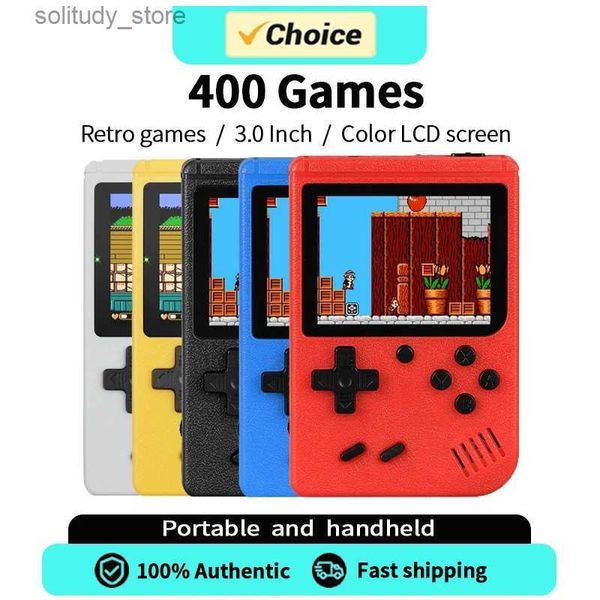 Reproductores de juegos portátiles 400 en 1 incorporado 400 500 juego retro consola de videojuegos portátil portátil LCD en color de 3,0 pulgadas consola de juegos de juguete para niños Q240326