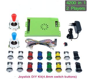 Players de jeu portable 4200 dans 1 14 bricolage Kit 8 Way Joystick American Style Button Bouton Armoire Box pour 2 Playes4915103