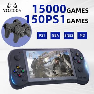 Draagbare gamespelers 5,1 inch draagbare gameconsole 128 GB 15000 retrogames voor PS1/GBA/SNES Handheld videogamespelers Kindercadeau 231114