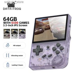 Joueurs de jeux portables ANBERNIC 3,5 pouces RG35XX rétro console de jeu portable cadeau pour enfants compatible avec le système Linux I écran vidéo de poche portable Q240326