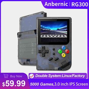 Reproductores de juegos portátiles ANBERNIC NUEVO RG300 Consola de juegos retro Pantalla IPS 5000 Videojuegos 64G FW OS Tony 2.2 Sistema portátil Consola Player T220916