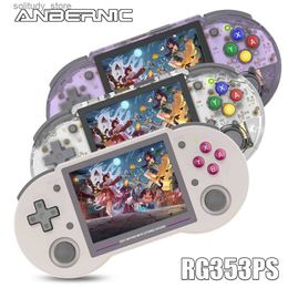 Joueurs de jeux portables Anbernic RG353 Console de jeu portable rétro Système Linux unique Puce RK3566 3,5 pouces I Support d'écran 5G WiFi 4.2 Bluetooth Q240326