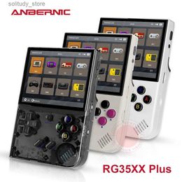 Joueurs de jeux portables ANBERNIC RG35XX Plus Console de jeu portable rétro 5000 + jeux classiques Prise en charge du contrôle sans fil/filaire Sortie TV HD-MI Q240326