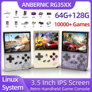 Draagbare Game Spelers ANBERNIC RG35XX Retro Handheld Game Console Linux Systeem 3.5 Inch IPS Scherm Draagbare Pocket Video Player 10000 Games Boy Gift 230715