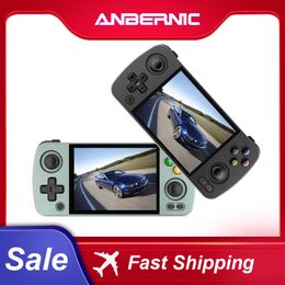 Draagbare gamespelers ANBERNIC RG405M Handheld gameconsole 4 inch IPS touchscreen T618 CNC/aluminiumlegering Android 12 Draagbaar Retro 230726