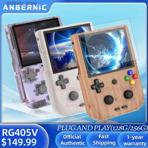 Joueurs de jeux portables Anbernic RG405V Console de jeu portable 4 I Écran tactile Android 12 Unisoc Tiger T618 Joueur de jeu 64 bits 5500mAh Mise à jour OTA Q240326