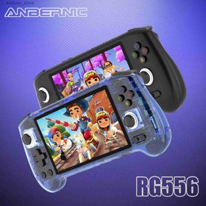 Portable Game-spelers Anbernic RG556 Handheld Game Console 5.48-inch AMOLED-scherm Android 13 Game Player 1080*1920 Resolutie 8GB LPDDR4X 128G UFS2.2 Q240326
