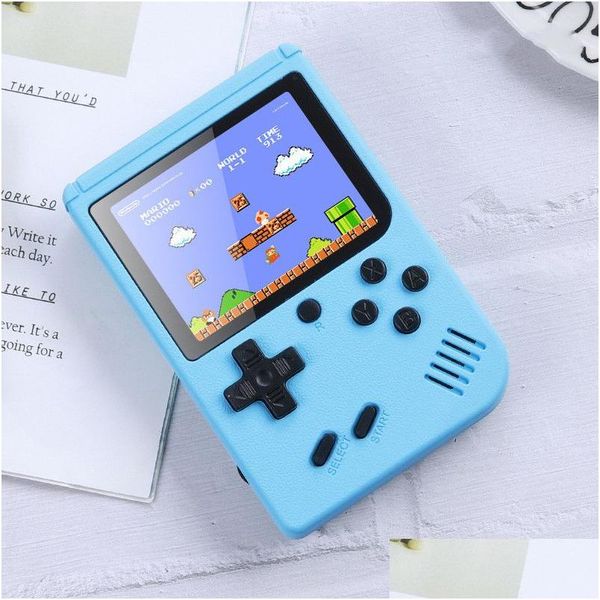 Joueurs de jeux portables Aron Console de poche Player Retro Video peut stocker 500 en 1 jeux 8 bits 3,0 pouces Colorf LCD Cradle Drop Delive Dh0Es