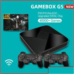 Lecteurs de jeux portables Box G5 Host S905L Wifi 4K Hd Super Console X 50 Emator 40000 jeux Retro Tv Video Player pour Ps1/N64/Dc Drop D Dh5Pl