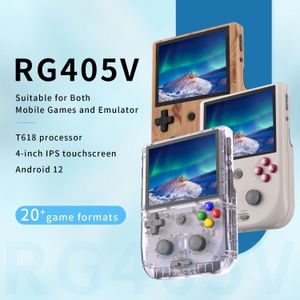 Joueurs de jeux portables Boyhom RG405V RG 405V 4 Écran tactile Android 12 Console vidéo rétro Unisoc Tiger 128G 256G 3000 Jeux 5500mAh Batterie 231030