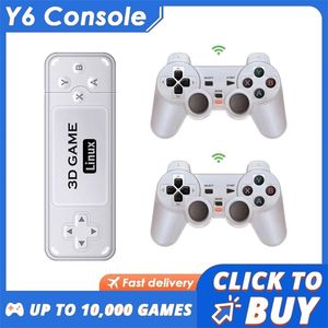 Joueurs de jeux portables Boyhom Y6 Console rétro 4K 60fps Sortie Faible latence GD10 TV Stick Double poignée Accueil pour GBA 231117