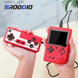 Draagbare spelspelers Broodio Retro draagbare mini-handheld videogameconsole met ingebouwde 400 vintage mini-handheld-spelspelers 3,0-inch kinderspellen Q240326