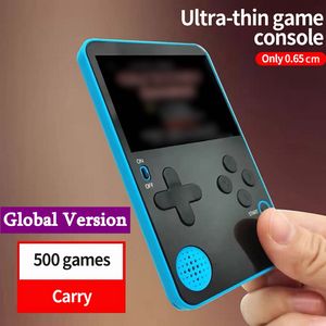 Portable Game Players Data Frog draagbare ultra dunne 6,5 mm handheld game spelers ingebouwde 500 FC Games mini retro gaming console speelbaar in het vliegtuig 230206