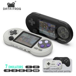 Draagbare gamespelers DATA FROG SF2000 3 inch handheld gameconsole-speler Mini draagbare gameconsole Ingebouwde 6000 games Retro Game-ondersteuning AV-uitgang 230714