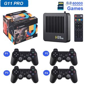 Draagbare Game Players G11 Pro Game Box Video Game Console 256G Ingebouwde 60000 Retro Games 2.4G Draadloze Gamepad 4 stuks 4K HD TV Game Stick Voor PS1/GBA 230715