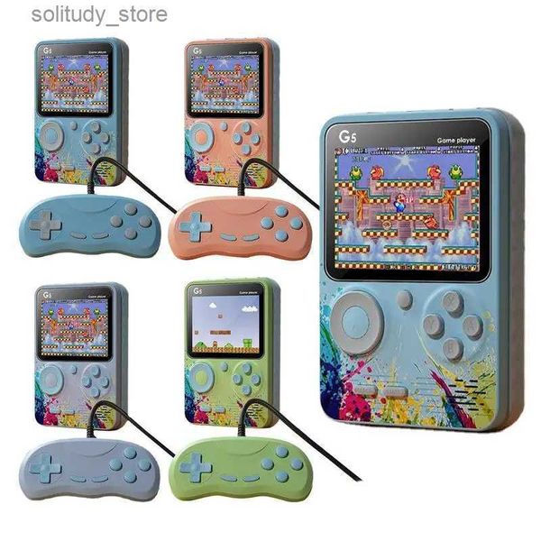Reproductores de juegos portátiles Juegos portátiles G5 con pantalla de alta definición 500 juegos de arcade antiguos adecuados para niños Q240326