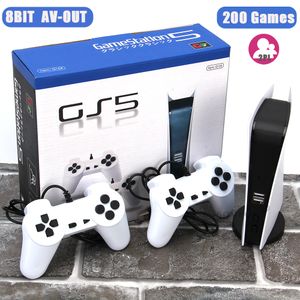 Reproductores de juegos portátiles Game Station 5 Consola de videojuegos con 200 juegos clásicos 8 Bit GS5 TV Consola Retro USB con cable Reproductor de juegos portátil Salida AV 230715