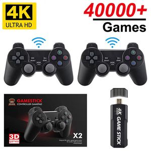 Portable Game Players GD10 4K HD Video Console 128G 40000 Games Retro 2 4G Double Wireless Controller Stick For PSP PS1 GBA 231117