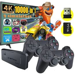 Joueurs de jeux portables M8 Consoles vidéo 4K 24G Double sans fil 10000 jeux 64G Retro Classic Gaming GamePads TV Family Controller pour PS1GBAMD 231121