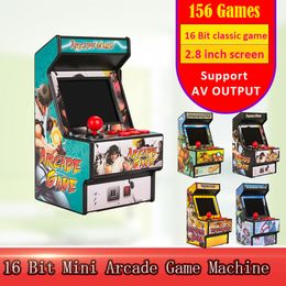 draagbare gamespelers mini arcade handheld gameconsole 2,8 inch scherm ingebouwde 156 retro games 16 bit draagbare videogameconsole voor sega av-uitgang 230714