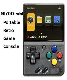 Joueurs de jeu portable Miyoo Mini V2 V3 PortableRetro Handheld Console 28inch IPS Screen Video Consoles Linux System Classic4106989