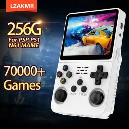 Portable Game Players Open Source Handheld Game Console 256G 70000Games PS1 N64 Retro Rock Arcade R36S Portable 35inch IPS -scherm 640 48 231121