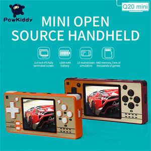 Portable Game Players Powkiddy Q20 Mini Open Source Handheld Game Console 2.4 Inch OCA Full Fit IPS -scherm Handheld Retro Nieuwe Game Players Kid's Gifts T220916