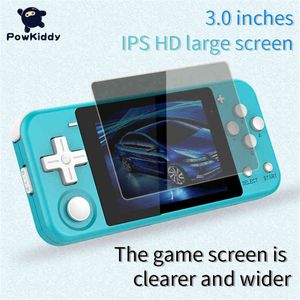 Portable Game Players Powkiddy Q90 3-inch IPS-scherm Handheld Console Dual Open System Game Console 16 Simulators Retro PS1 Kids Gift 3D Nieuwe Games T220919