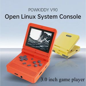 POWKIDDY V90 3,0 pouces IPS Écran Open Source Game Console 64GB Mini Pocket Retro Handheld Consoles de jeux vidéo Player Gaming Box 230314