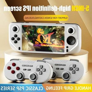 Jugadores de juegos portátiles Pre Venta E6 Consola portátil 5 pulgadas IPS Pantalla completa 60 Hz High Brush Esports PSP Sistema Android N64 231128 Kpbti