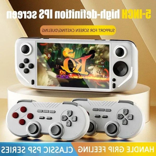 Joueurs de jeux portables Pré-vente E6 Console de poche 5 pouces IPS Plein écran 60 Hz Haute Brosse Esports PSP Système Android N64 231128 Kpbti