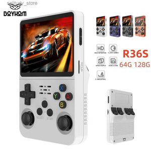 Portable Game Players R36S Retro Handheld Video Game Console Linux System 3,5-inch I Scherm Portable Pocket Video Player 64GB 128G RG35S plus Q2403271