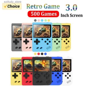 Lecteurs de jeux portables Mini console de jeu vidéo portable rétro 8 bits 3,0 pouces couleur LCD lecteur de jeu couleur pour enfants avec 500 jeux intégrés Q2403270