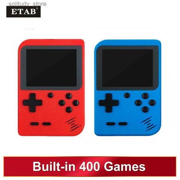 Joueurs de jeux portables Console de jeu vidéo rétro portable mini lecteur de jeu pour enfants avec écran de 3,0 pouces avec 400 jeux intégrés pour cadeaux d'anniversaire Q240326