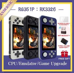 Joueurs de jeux portables RG351P ANBERNIC Console rétro RK3326 Système Linux PC Shell PS1 Player Pocket RG351 Handheld2570162
