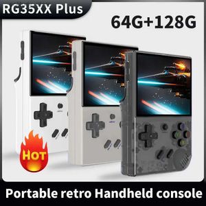 Joueurs de jeux portables RG35XX Mise à jour Console de jeu portable rétro portable 3,5 pouces I HD Écran Cadeau pour enfants Double système Garlic Pocket Video Q240326