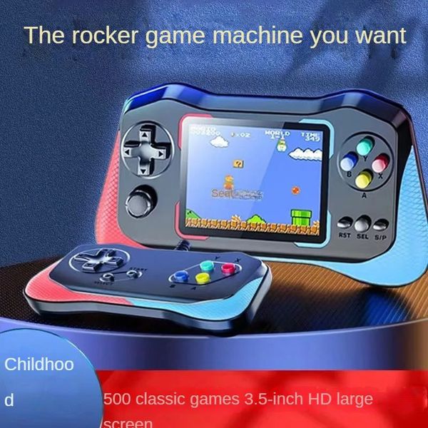 Joueurs de jeux portables Rocker Machine de poche 500 jeux classique nostalgique grand écran enfants Double charge 231130