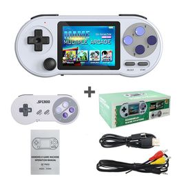 Draagbare gamespelers SF2000 Handheld gameconsole Ingebouwde 6000 games Retro-ondersteuning AV-uitgang SF900 Draadloze controller voor MD GB FC SFC MAME GBA GBC Arcade Kids Gifts