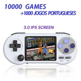 Joueurs de jeux portables Console de jeu vidéo portable SF2000 avec 10 000 jeux intégrés prenant en charge la sortie AV Écran IPS de 3 pouces Lecteur de poche rétro classique 231121