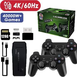 Joueurs de jeux portables Console de jeu vidéo 64G 15000 jeux intégrés Console de jeu portable rétro Contrôleur sans fil Bâton de jeu pour enfants Cadeaux de Noël 231114