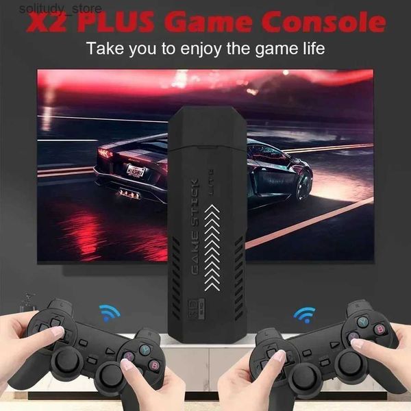 Joueurs de jeux portables X2 Plus 256G 50000 Gaming GD10 Pro 4K Gaming Stick 3D HD Rétro Console de jeu vidéo Contrôleur sans fil TV 50 Simulateur pour 1 / N64 / DC Q240326