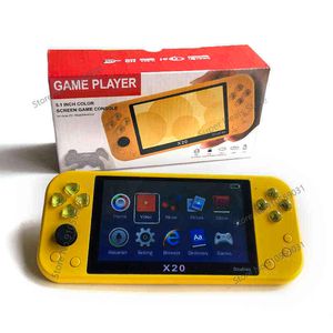 Portable Game Players X20 Game Console 5,1 inch scherm met 10 emulators retro klassieke videospeler HD handheld console voor GBA/MD/FC/PS T220916