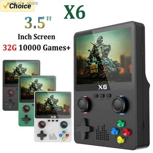 Portable Game Players X6 Game Console Retro Video Game Console 3.5/4-Inch Screen Portable Handheld Game Player 10000+Classic Game Gifts Q240327