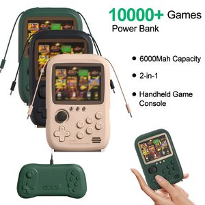 Draagbare Game Power Bank Retro Handheld Console Ingebouwde 10000 Games 6000Mah Capaciteit 32 Inch LCD Scherm Arcade Machine y240123